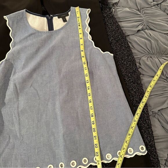 J. Crew Sleeveless Chambray Top Sz 8 - Picture 6 of 6